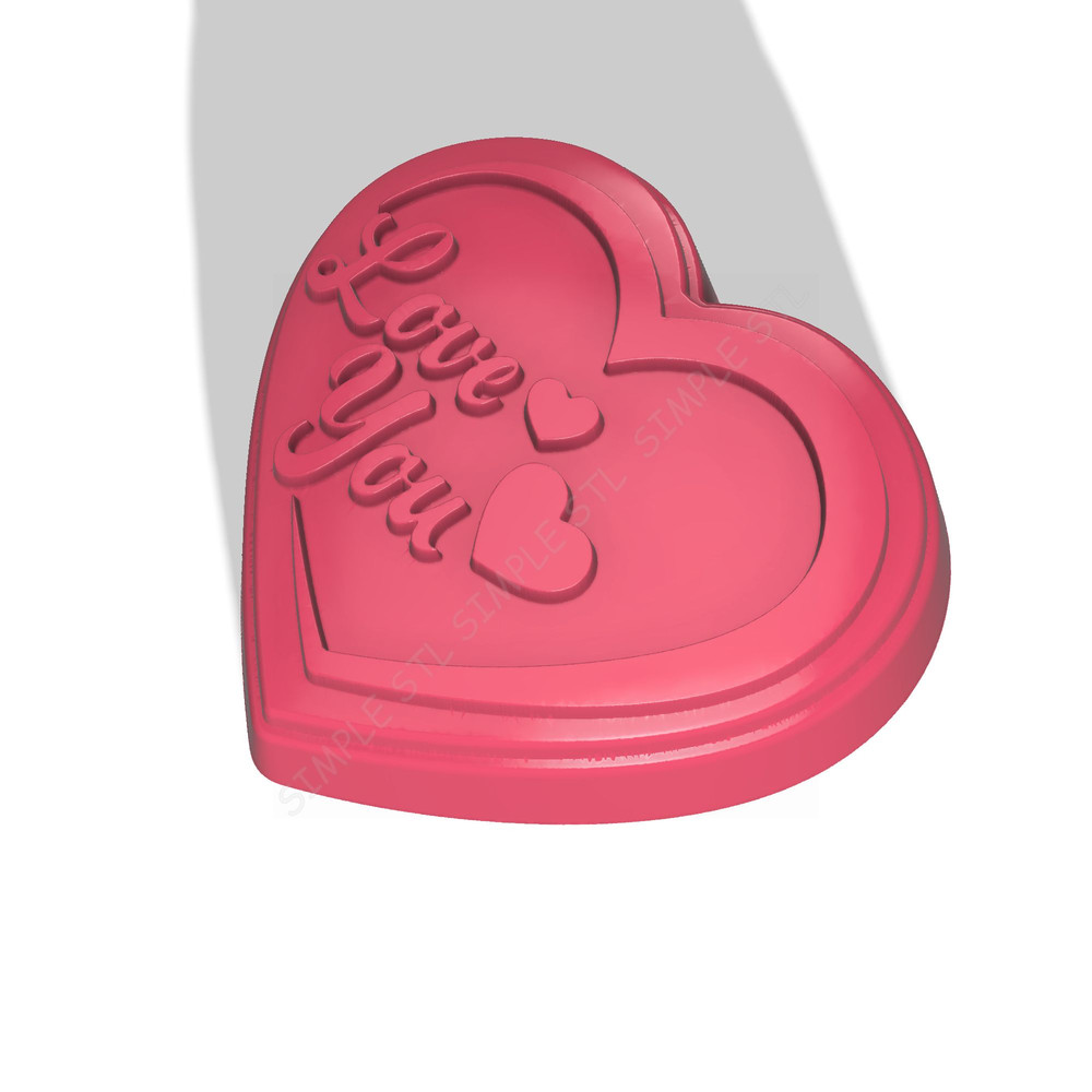 Heart Love You STL FILE For Vacuum Forming And 3D Printing 1