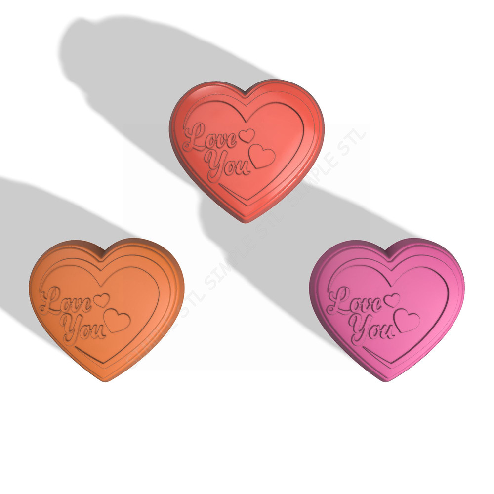Heart Love You STL FILE For Vacuum Forming And 3D Printing 2