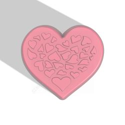 heart with hearts stl file for vacuum forming and 3d printing