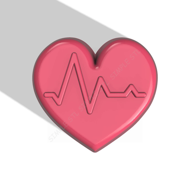 Heartbeat Pulse STL FILE For Vacuum Forming And 3D Printing 0