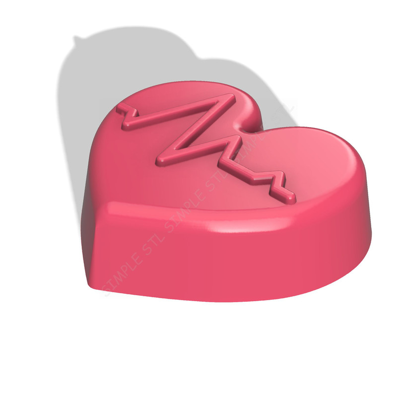 Heartbeat Pulse STL FILE For Vacuum Forming And 3D Printing 1