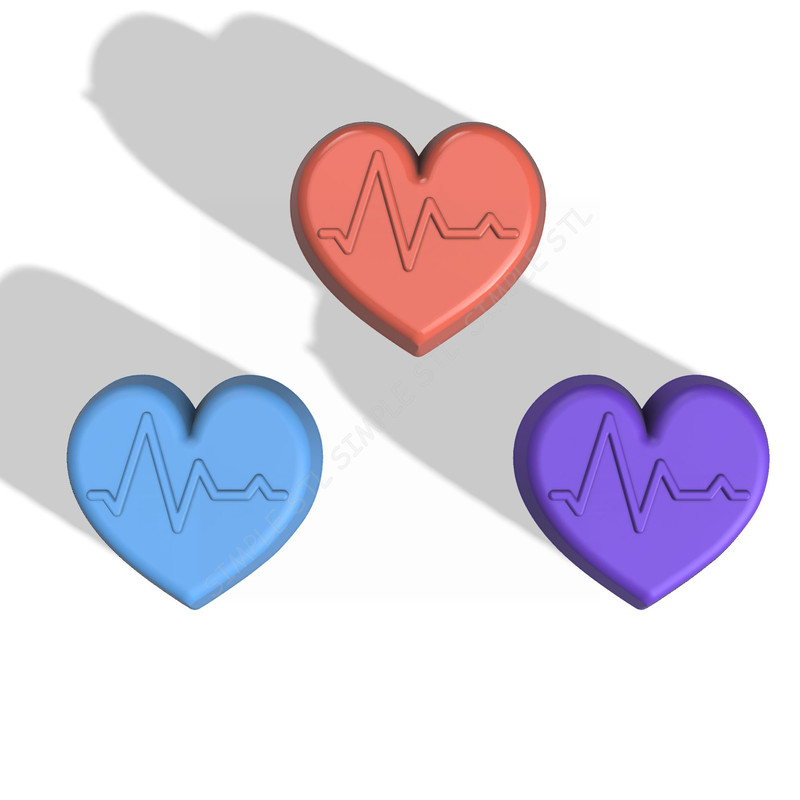 Heartbeat Pulse STL FILE For Vacuum Forming And 3D Printing 2