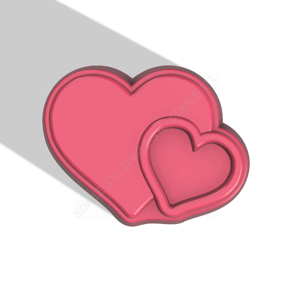 Hearts STL FILE For Vacuum Forming And 3D Printing 0