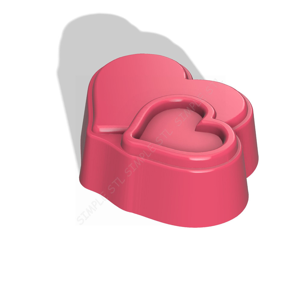 Hearts STL FILE For Vacuum Forming And 3D Printing 1