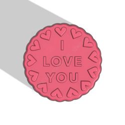 i love you stl file for vacuum forming and 3d printing 2