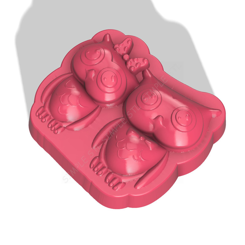 Owls STL FILE For Vacuum Forming And 3D Printing 1