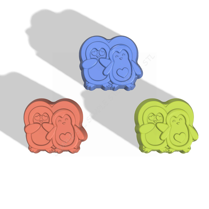 Penguins STL FILE For Vacuum Forming And 3D Printing 2