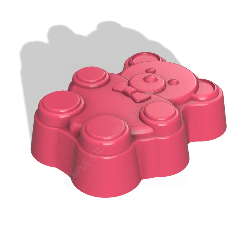 Teddy Bear STL FILE For Vacuum Forming And 3D Printing 1