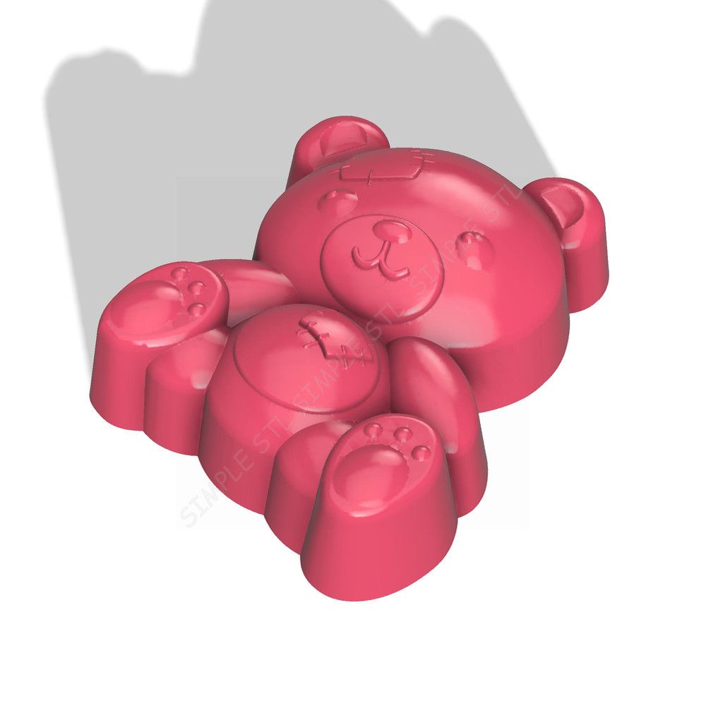 Teddy Bear STL FILE For Vacuum Forming And 3D Printing 2 1