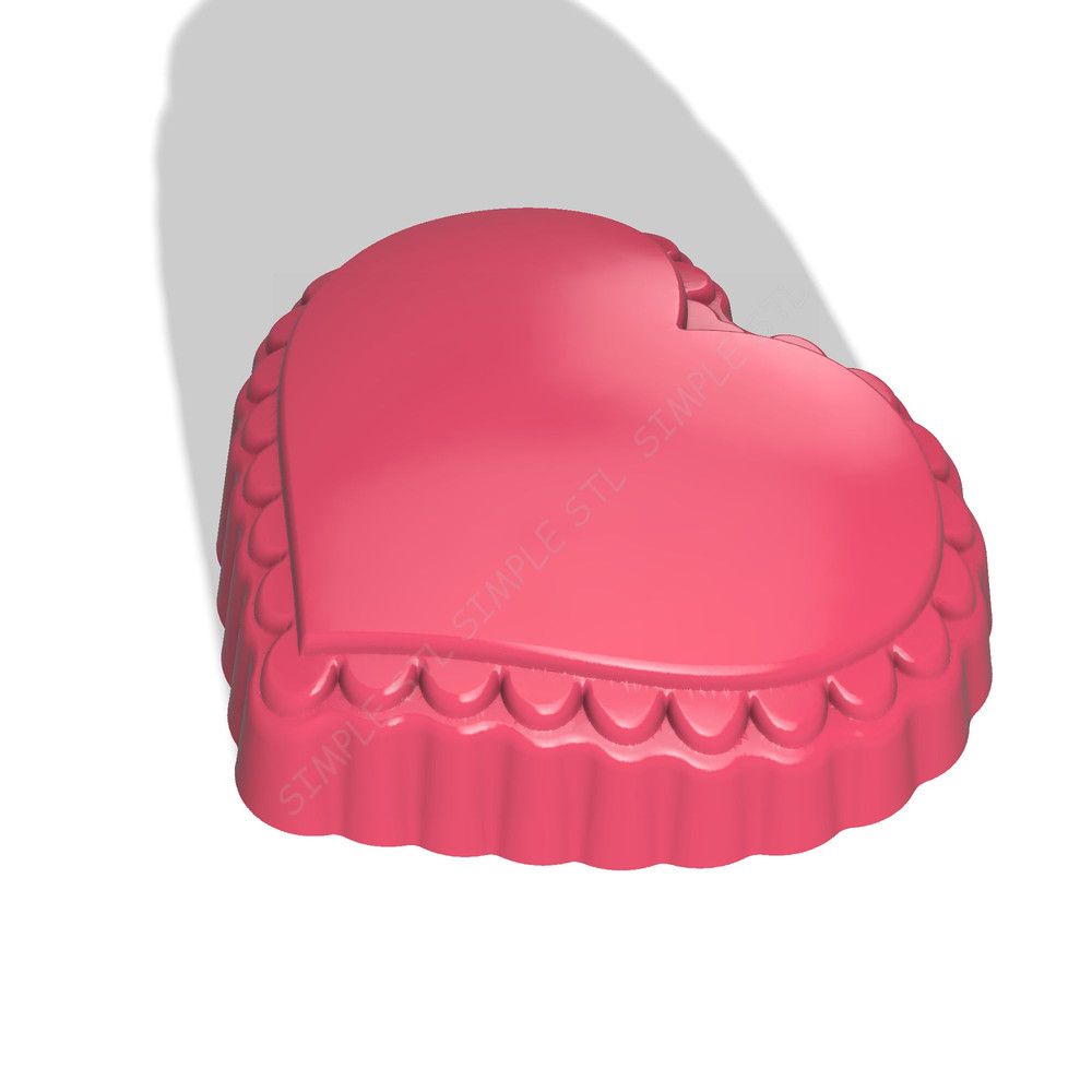 Wavy Heart STL FILE For Vacuum Forming And 3D Printing 1
