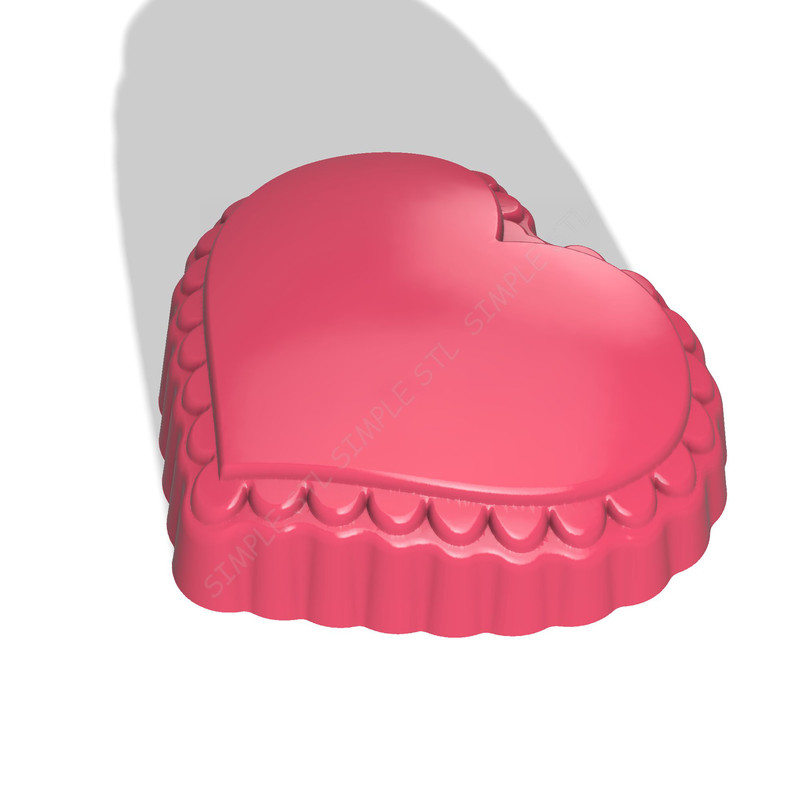 Wavy Heart STL FILE For Vacuum Forming And 3D Printing 1