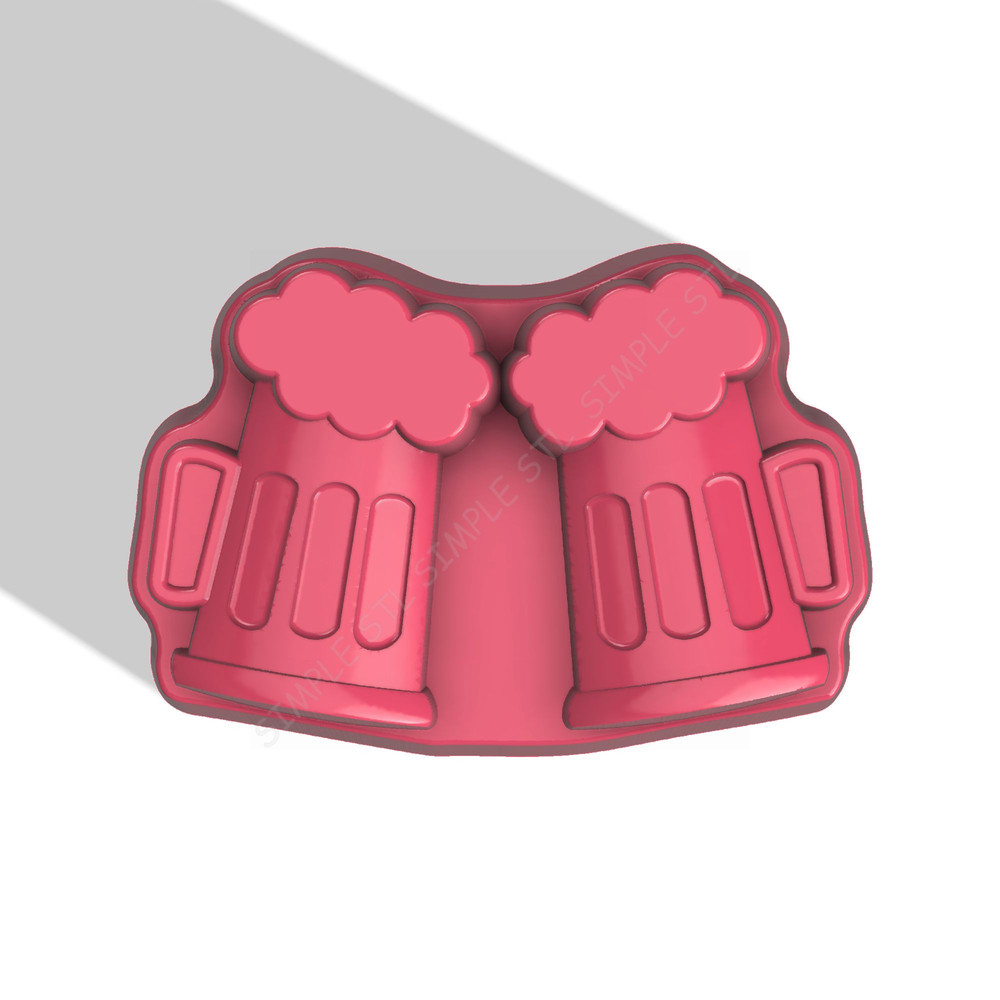 Mugs With Ale STL FILE For Vacuum Forming And 3D Printing 0