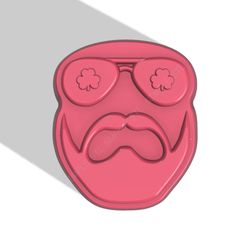 st patrick beard and sunglasses stl file for vacuum forming and 3d printing