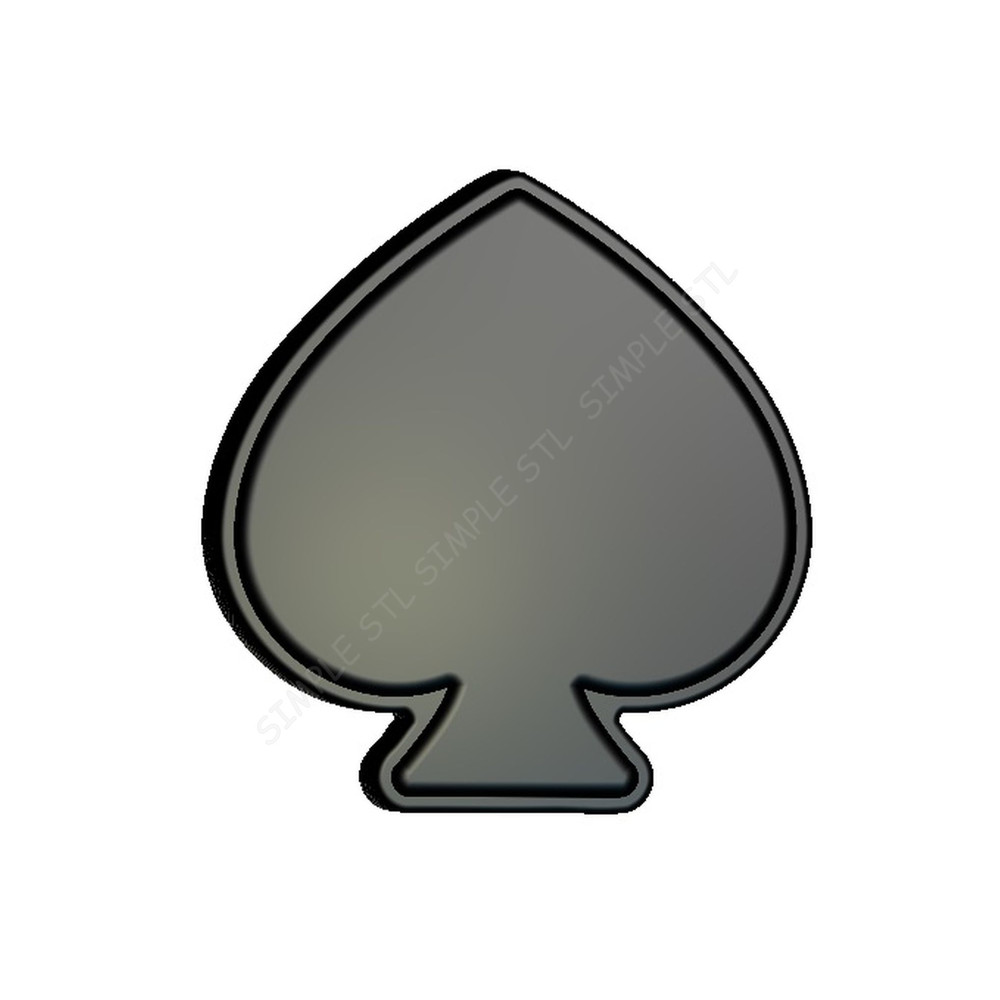 Card Suits Stl FILE For Vacuum Forming And 3D Printing 7