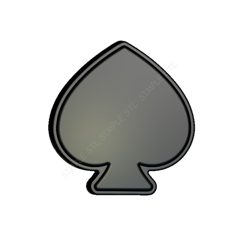 Card Suits Stl FILE For Vacuum Forming And 3D Printing 7