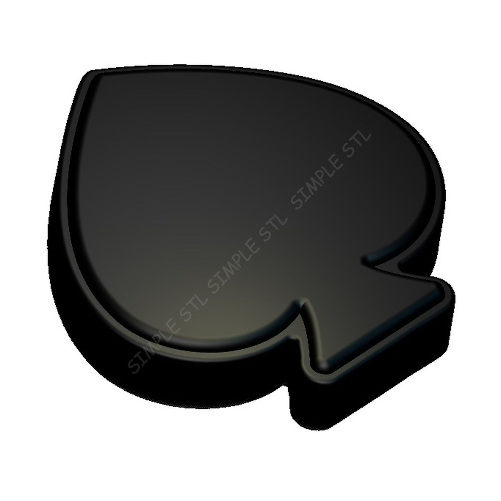 Card Suits Stl FILE For Vacuum Forming And 3D Printing 8