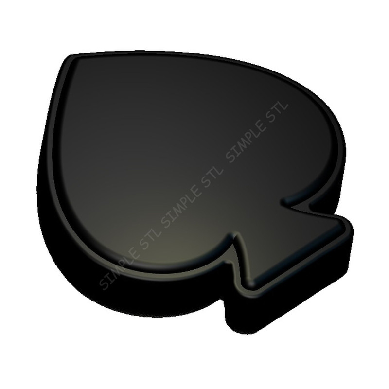 Card Suits Stl FILE For Vacuum Forming And 3D Printing 8