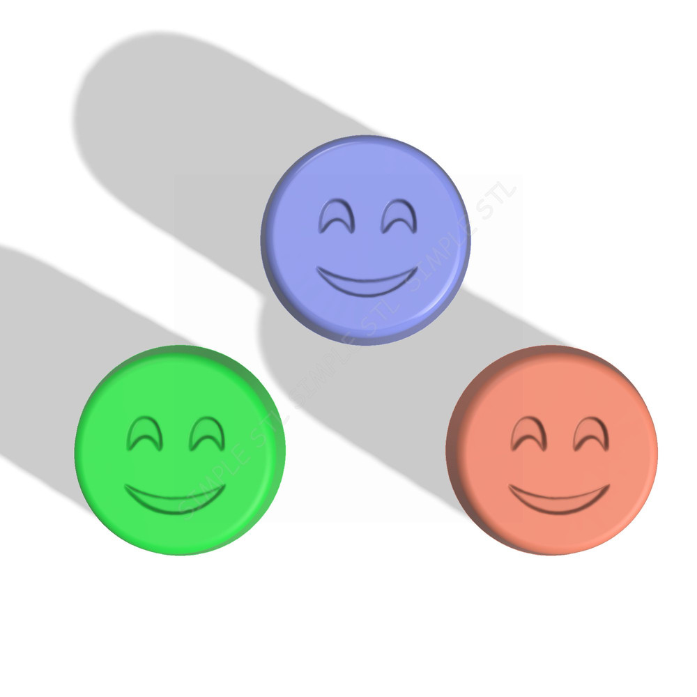 Emoji Cute Stl FILE For Vacuum Forming And 3D Printing 2