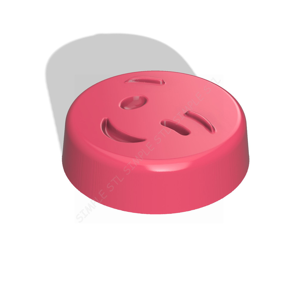 Emoji Winking Stl FILE For Vacuum Forming And 3D Printing 1