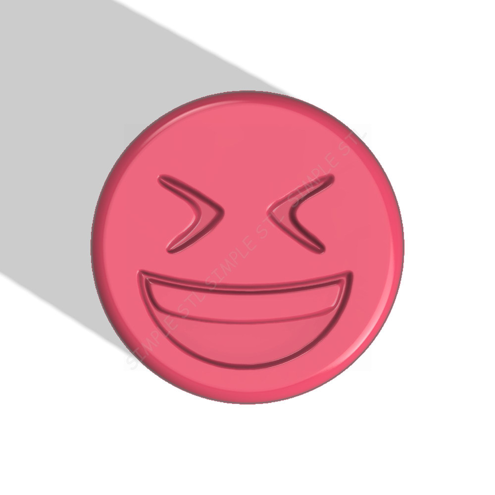Emoji LOL Stl FILE For Vacuum Forming And 3D Printing 0