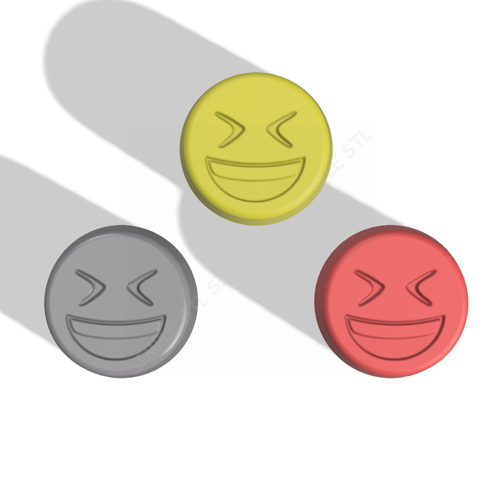 Emoji LOL Stl FILE For Vacuum Forming And 3D Printing 2