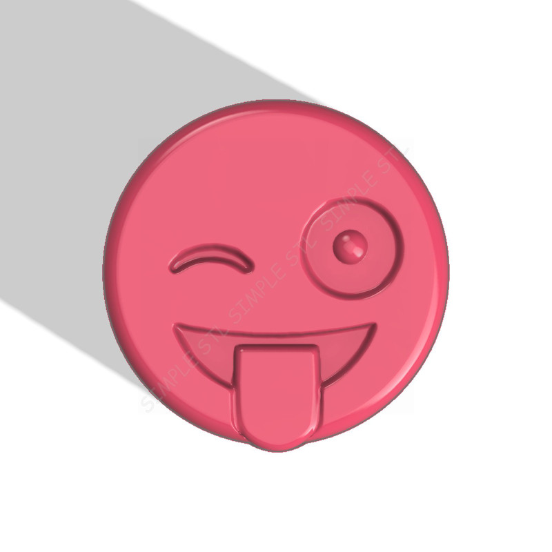 Emoji Silly Joke Stl FILE For Vacuum Forming And 3D Printing 0
