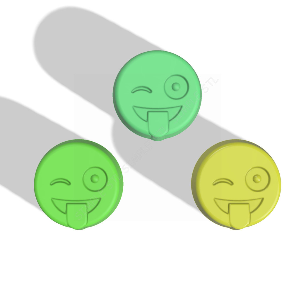 Emoji Silly Joke Stl FILE For Vacuum Forming And 3D Printing 2