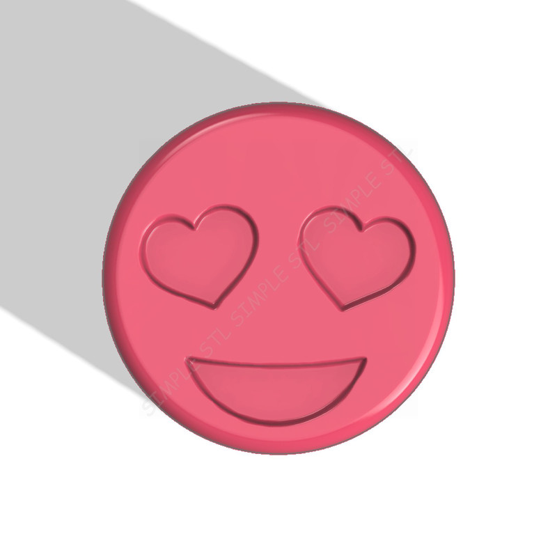 Emoji Love Stl FILE For Vacuum Forming And 3D Printing 0