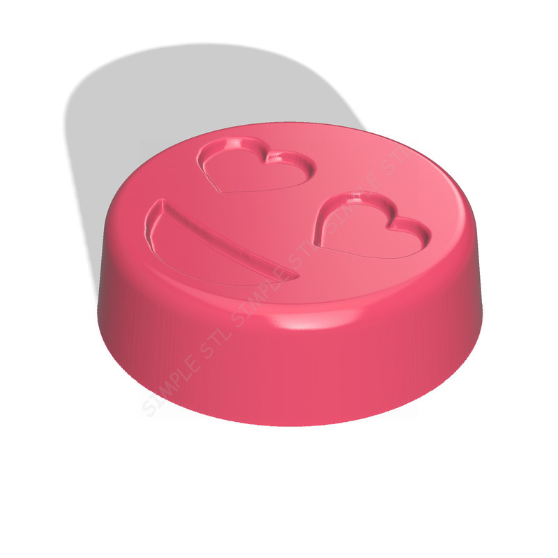 Emoji Love Stl FILE For Vacuum Forming And 3D Printing 1
