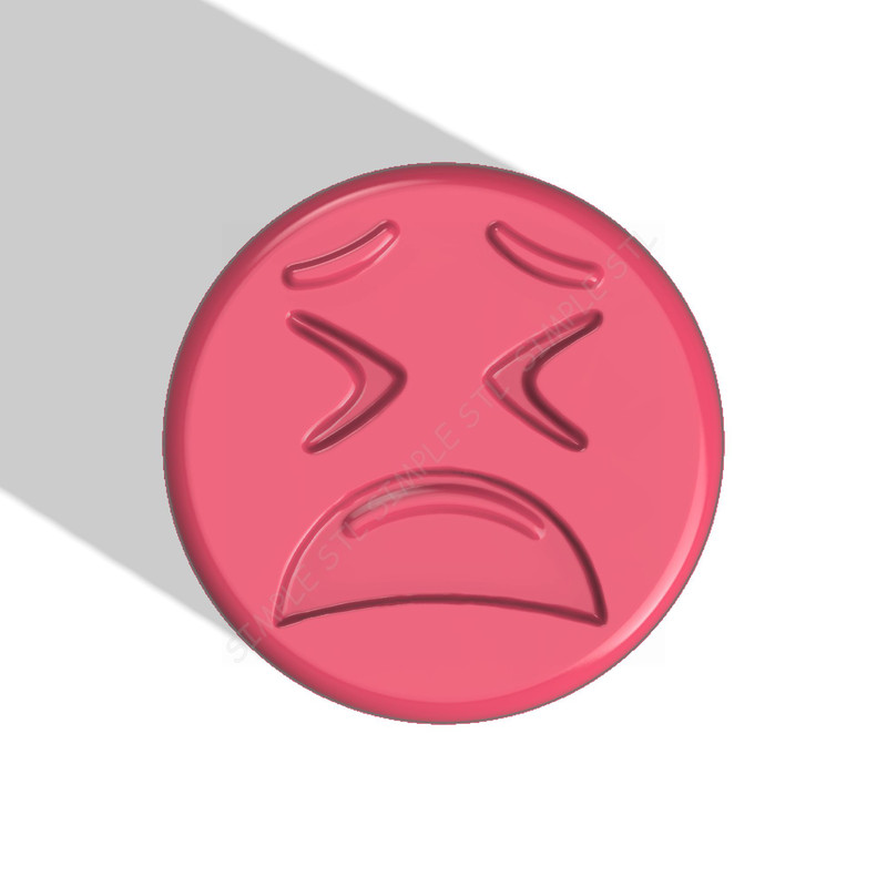 Emoji Exhausted Stl FILE For Vacuum Forming And 3D Printing 0