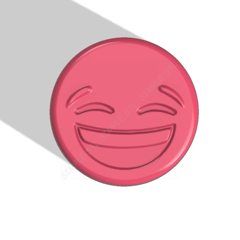 Emoji Joy Stl FILE For Vacuum Forming And 3D Printing 0