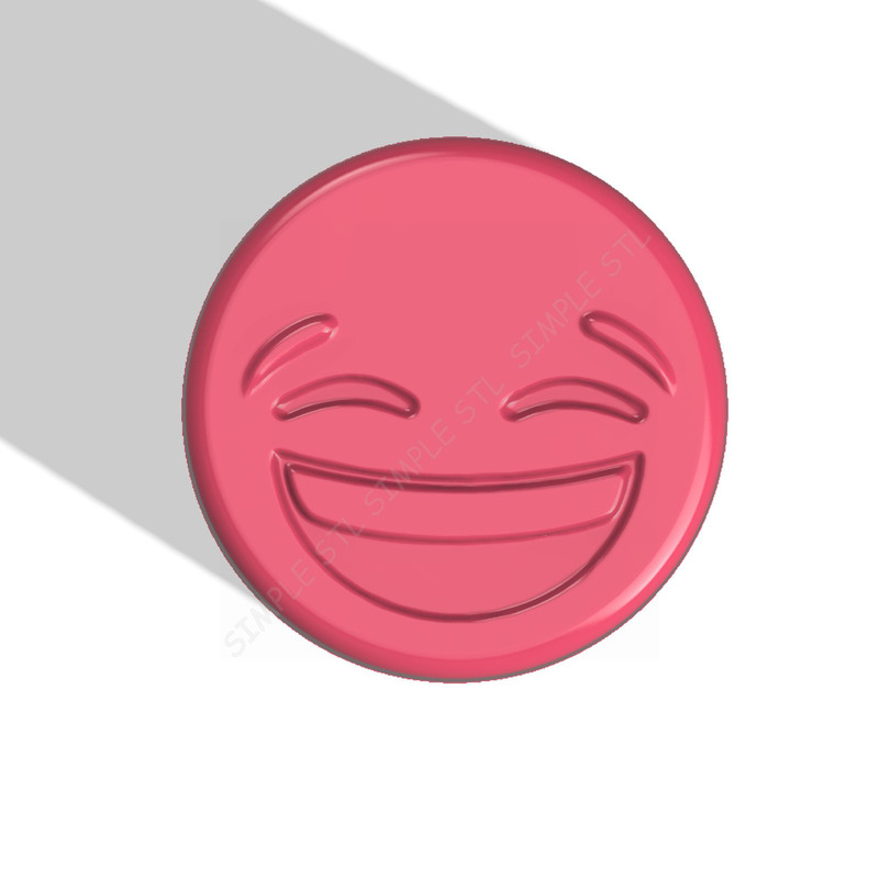Emoji Joy Stl FILE For Vacuum Forming And 3D Printing 0