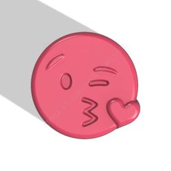 emoji air kiss stl file for vacuum forming and 3d printing