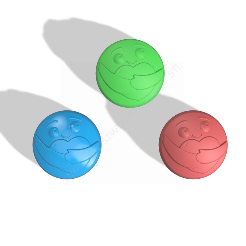 Emoji Hugging The Heart Stl FILE For Vacuum Forming And 3D Printing 2