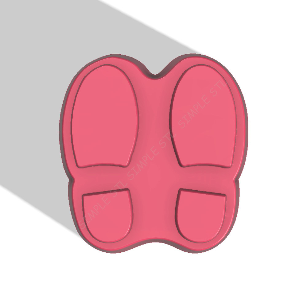 Footprints Stl FILE For Vacuum Forming And 3D Printing 0