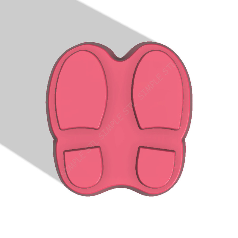 Footprints Stl FILE For Vacuum Forming And 3D Printing 0