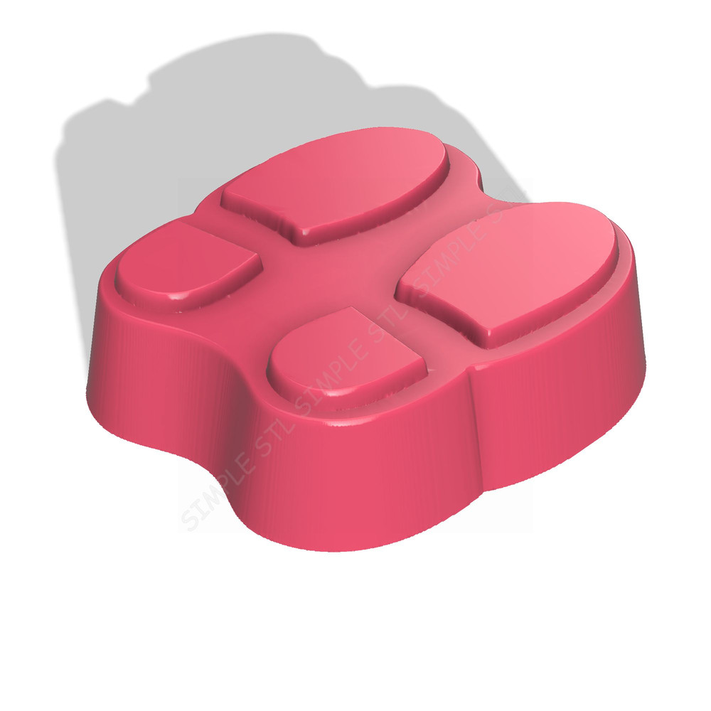 Footprints Stl FILE For Vacuum Forming And 3D Printing 1