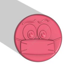 medical mask emoji stl file for vacuum forming and 3d printing