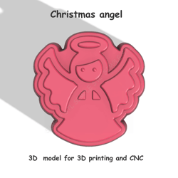 christmas angel stl file for vacuum forming and 3d printing