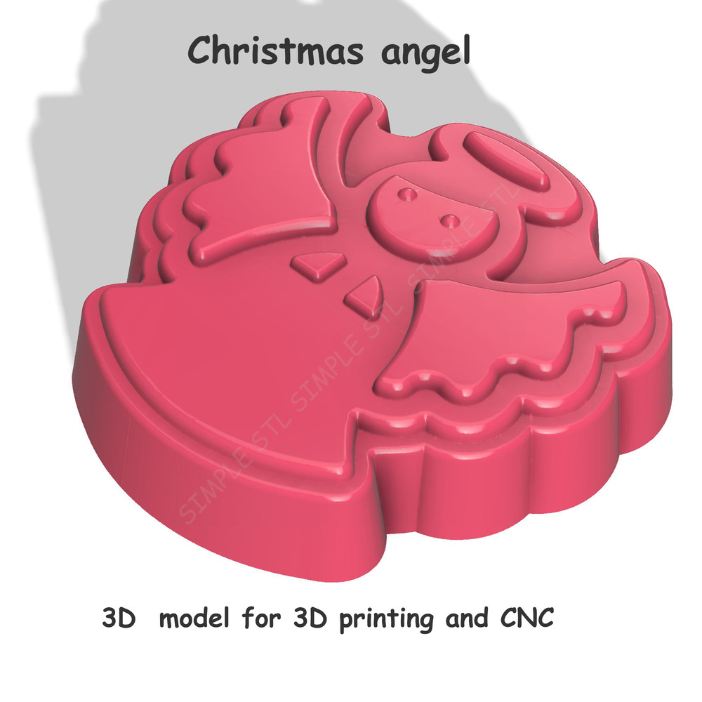 CHRISTMAS ANGEL STL FILE For Vacuum Forming And 3D Printing 1