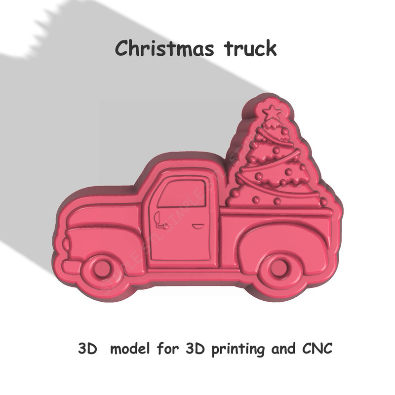 Christmas Truck Stl FILE For Vacuum Forming And 3D Printing 2 0