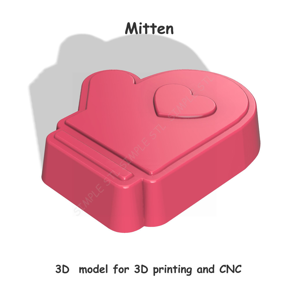 Mitten Stl FILE For Vacuum Forming And 3D Printing 2 1