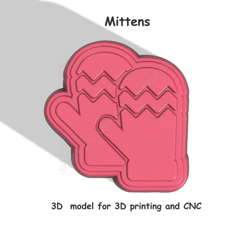 Mittens Stl FILE For Vacuum Forming And 3D Printing 0