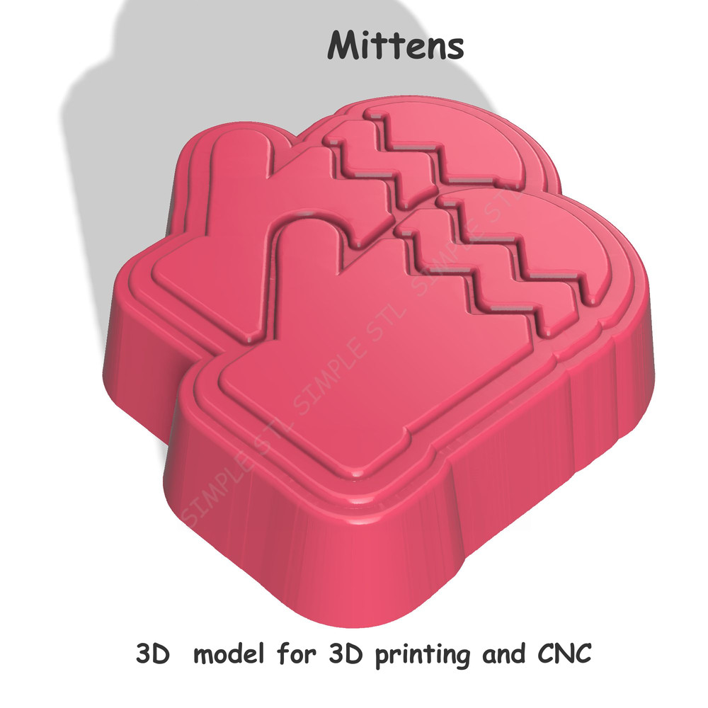 Mittens Stl FILE For Vacuum Forming And 3D Printing 1