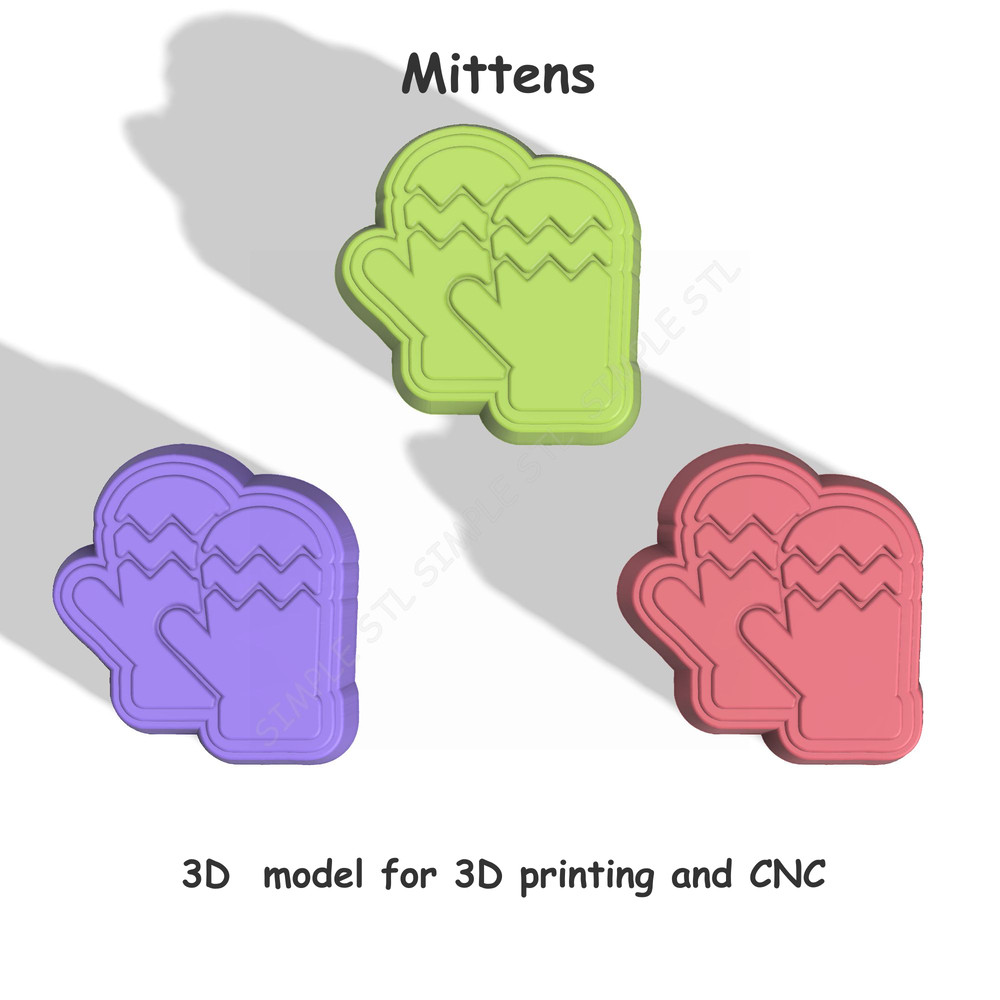 Mittens Stl FILE For Vacuum Forming And 3D Printing 2