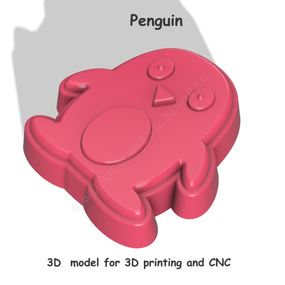Penguin Stl FILE For Vacuum Forming And 3D Printing 1 1