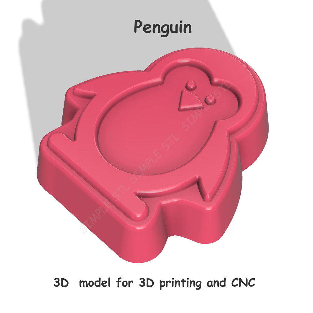 Penguin Stl FILE For Vacuum Forming And 3D Printing 2 1