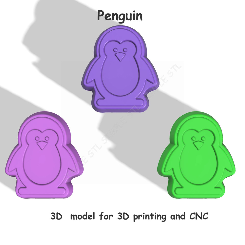 Penguin Stl FILE For Vacuum Forming And 3D Printing 2 2