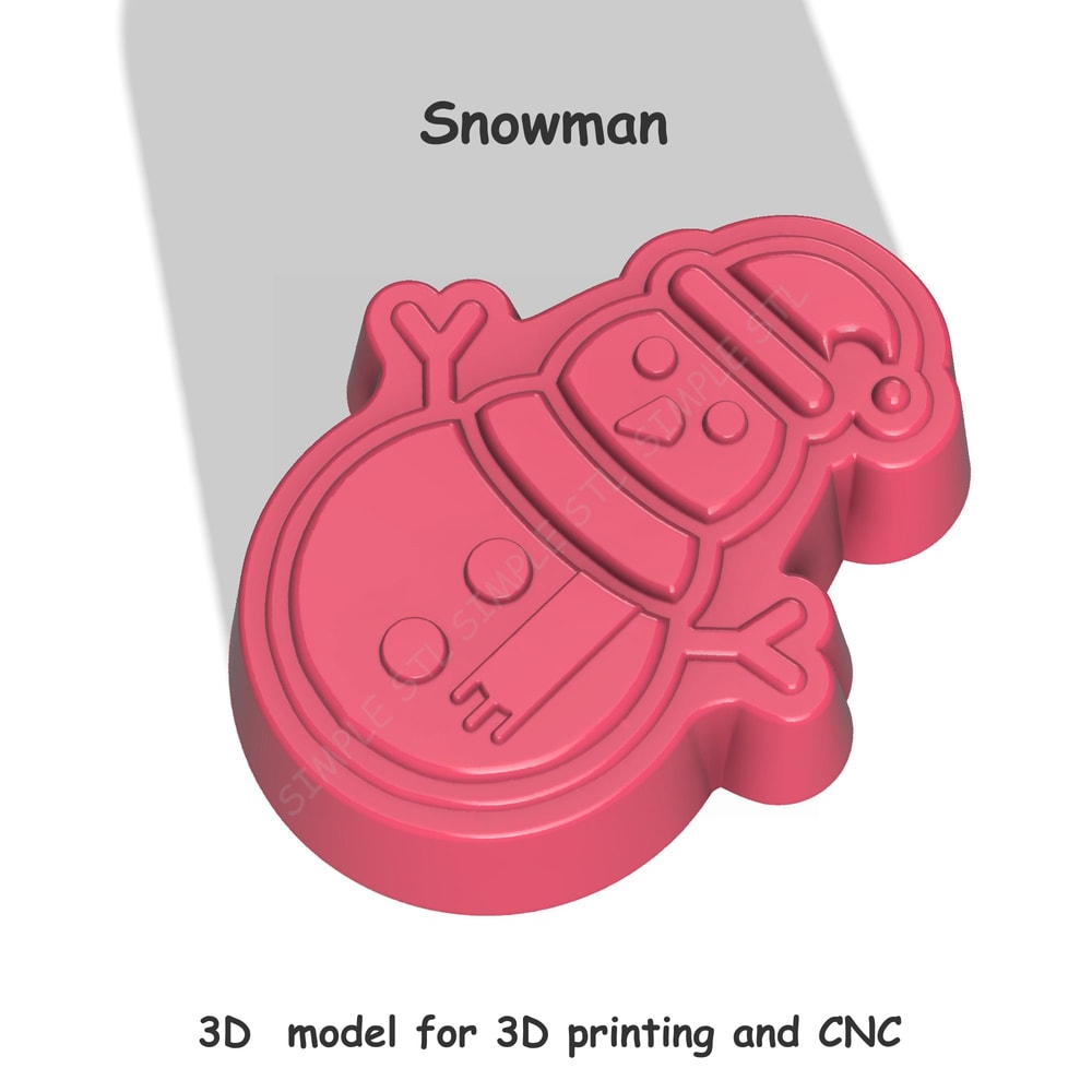 Snowman Stl File For Vacuum Forming And 3D Printing 6 1