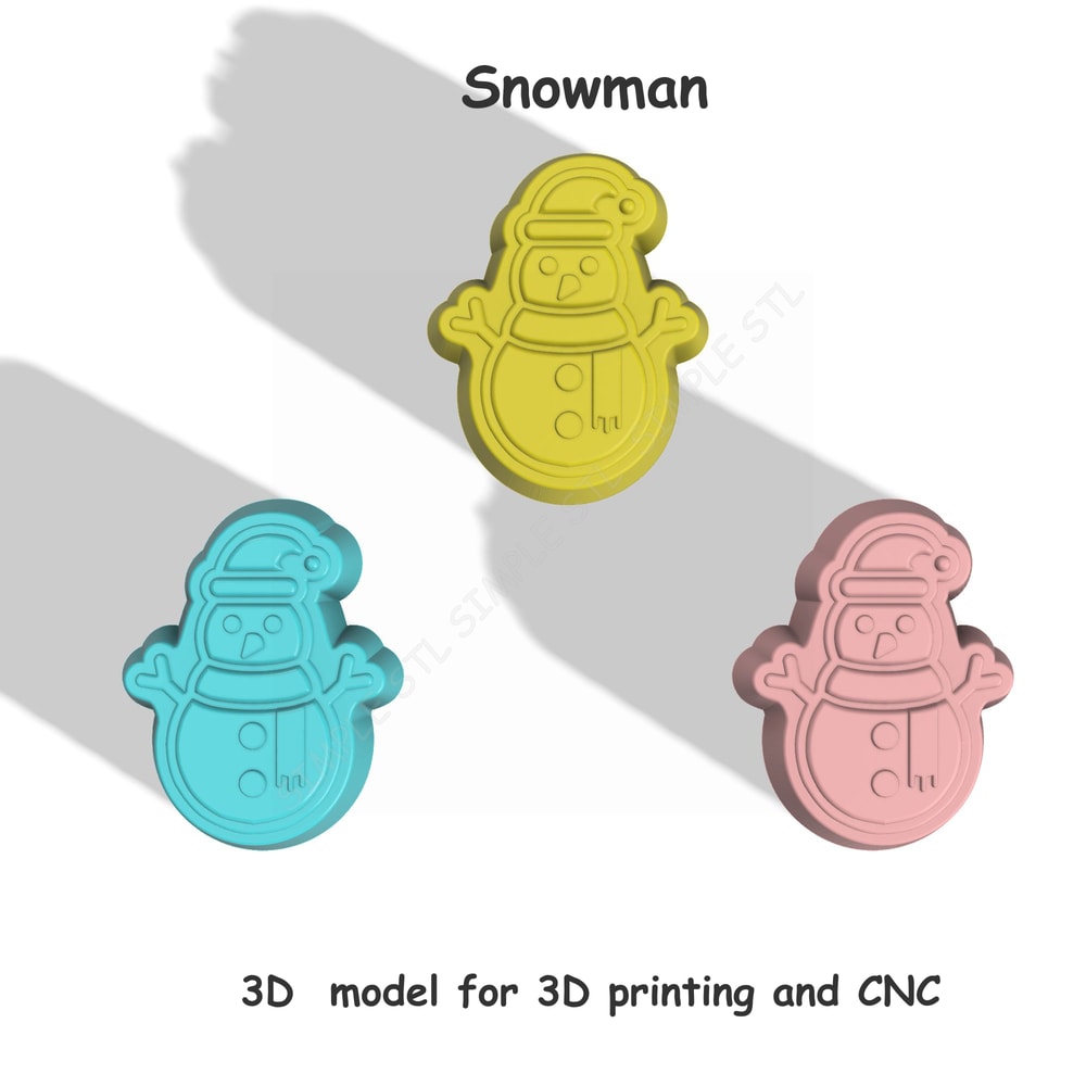 Snowman Stl File For Vacuum Forming And 3D Printing 6 2